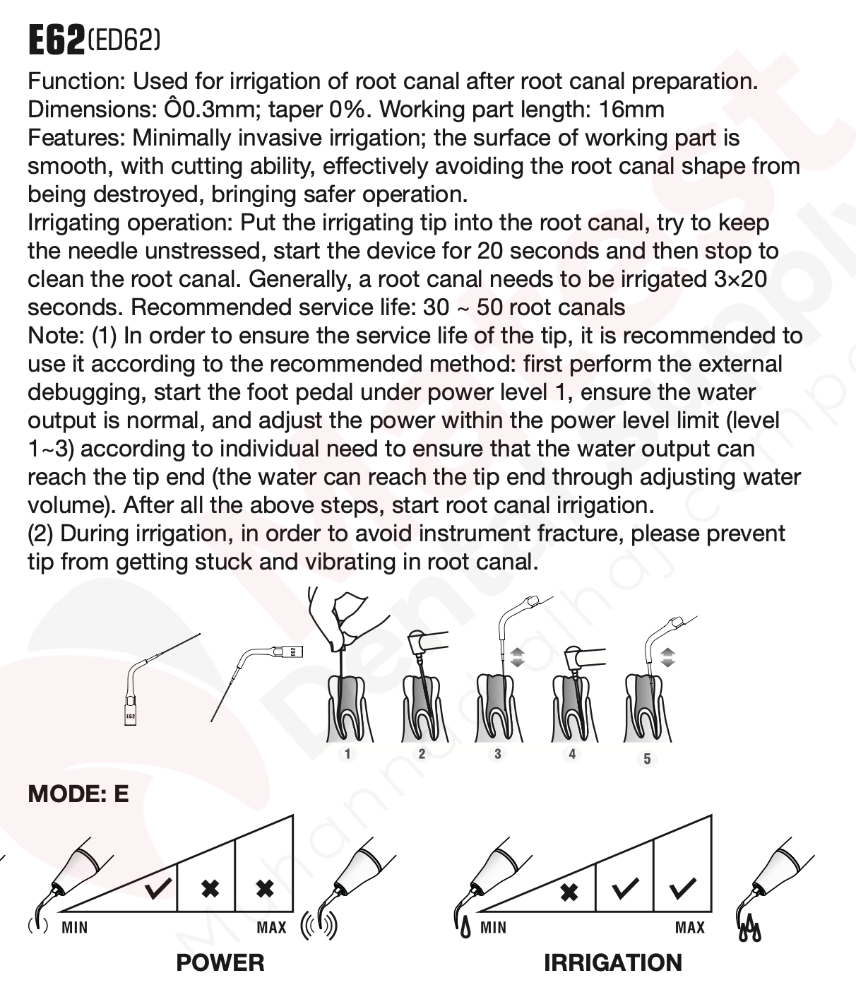 Woodpecker Endodontic UltraSonic Tips (E)