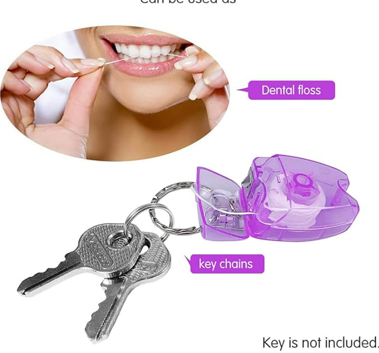 Keychain With Portable Dental Floss 15m