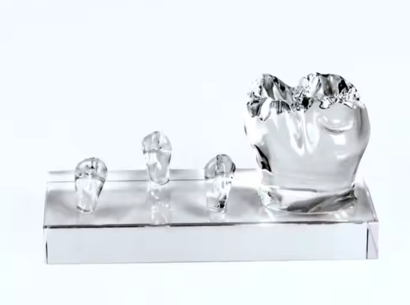 Crystal Glass Business Card Holder For Dental Decorations