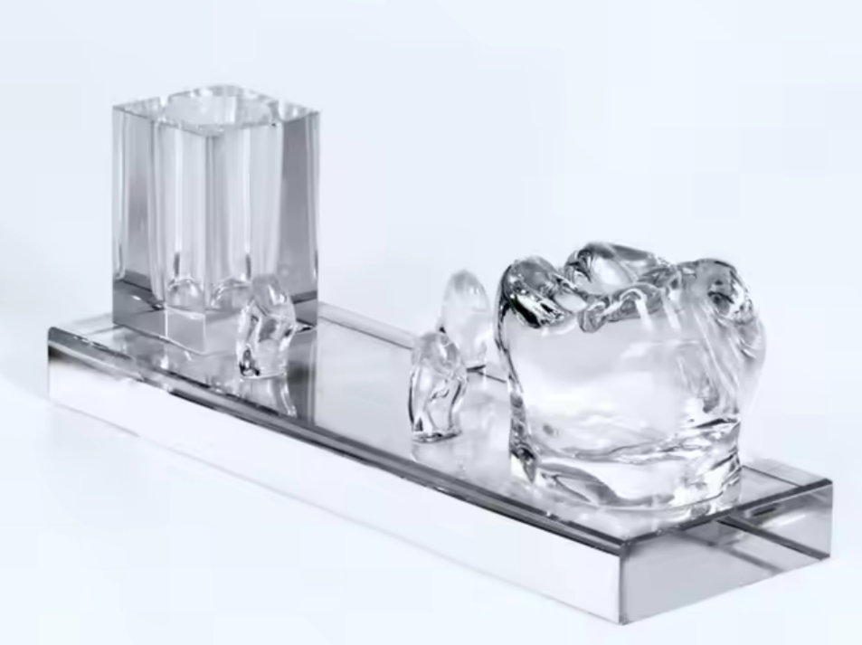 Crystal Glass Business Card Holder For Dental Decorations