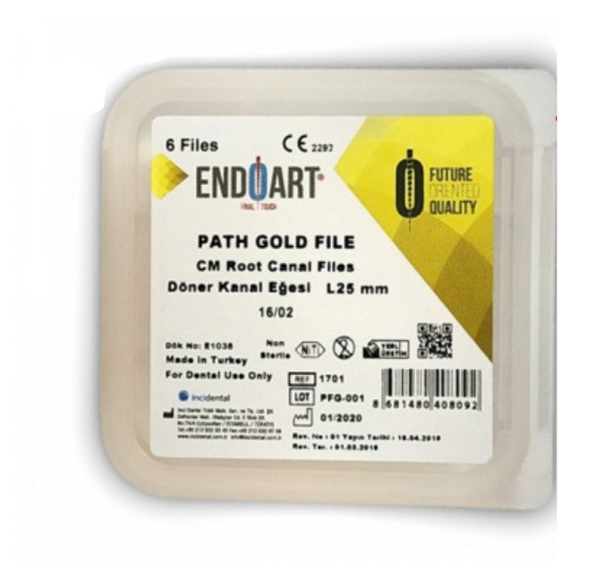 EndoArt Path Gold Rotary File - 6 Files