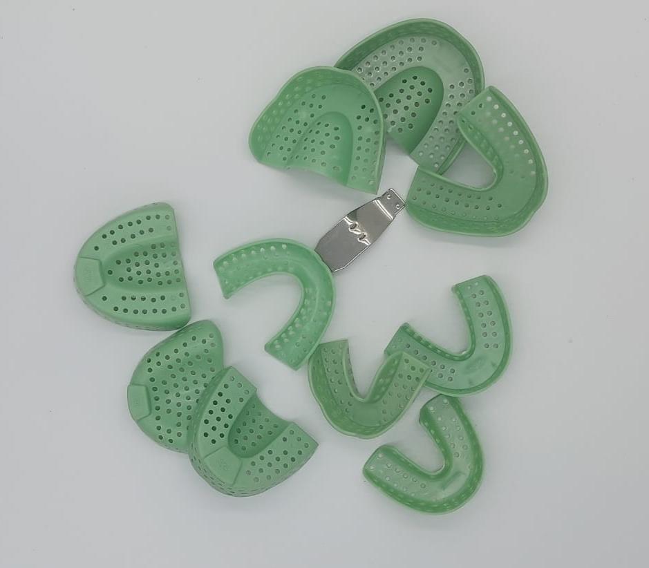 PLASTIC IMPRESSION TRAYS WITH REMOVABLE HANDLE 10Pcs