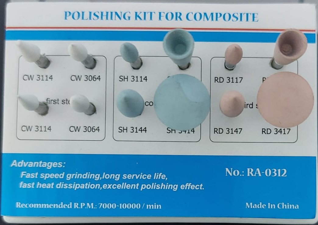 POLISHING KIT FOR COMPOSITE - GRINDERS 12pcs/Box