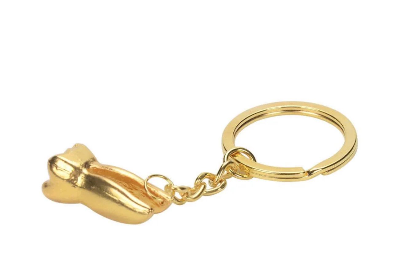 MOLAR KEY CHAIN SILVER AND GOLD COLORS