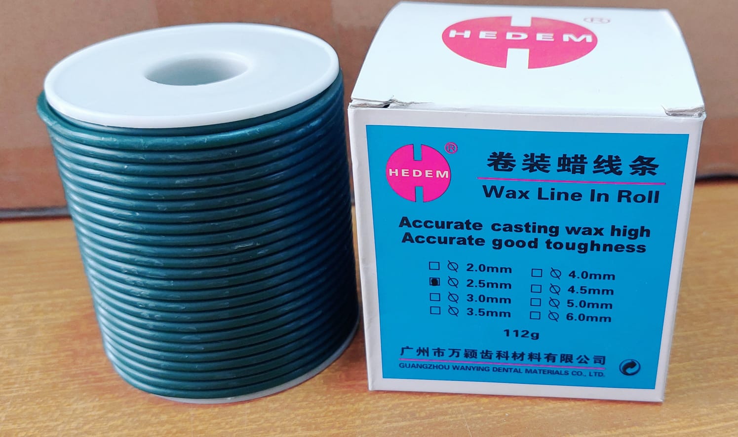 WAX ROLL - GREEN  2.5mm - 112g