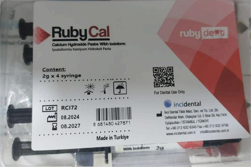 RubyCal Calcium Hydroxide With Iodoform