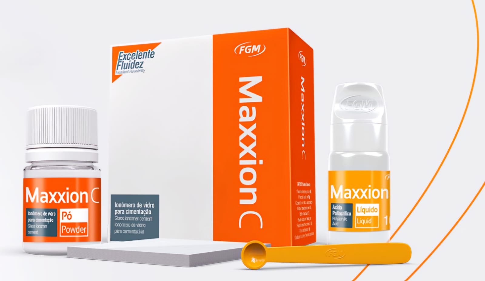 Maxxion C - Self-curing Glass Ionomer For ementation.