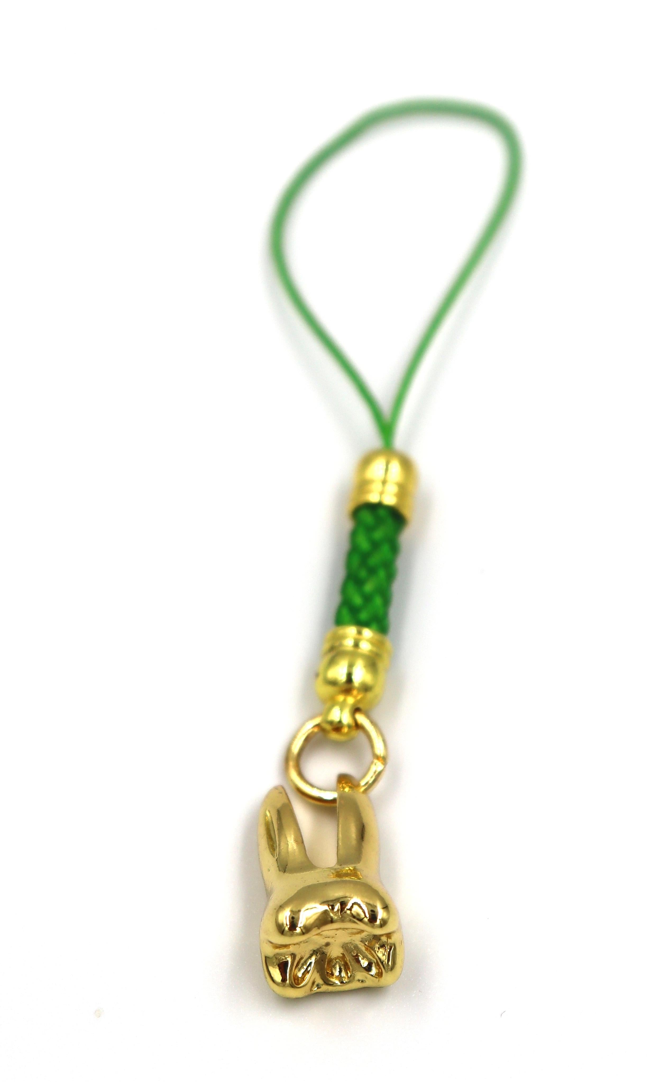 Hanging Mobile Phone Strap With Tooth Shape - Gold & Silver