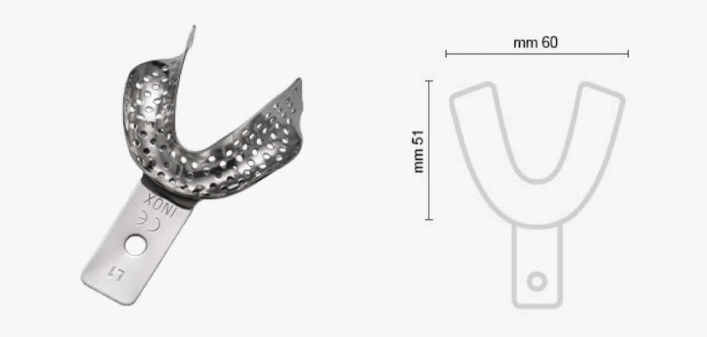 Impression Tray Perforated For Edentulous