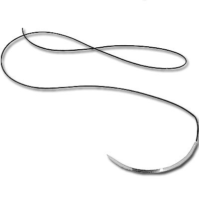 Disposable Medical Suture with Needle Silk Braided