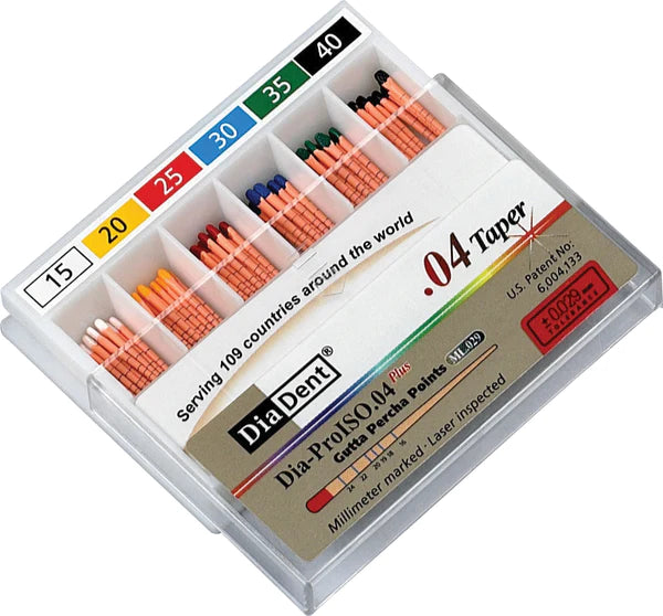 Dia-ProISO Gutta Percha Points Millimeter Marked Taper .04 Root Canal Filling Material