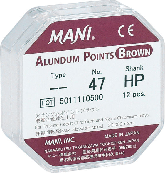 MANI Alundum Points - White and Pink and Brown Stone