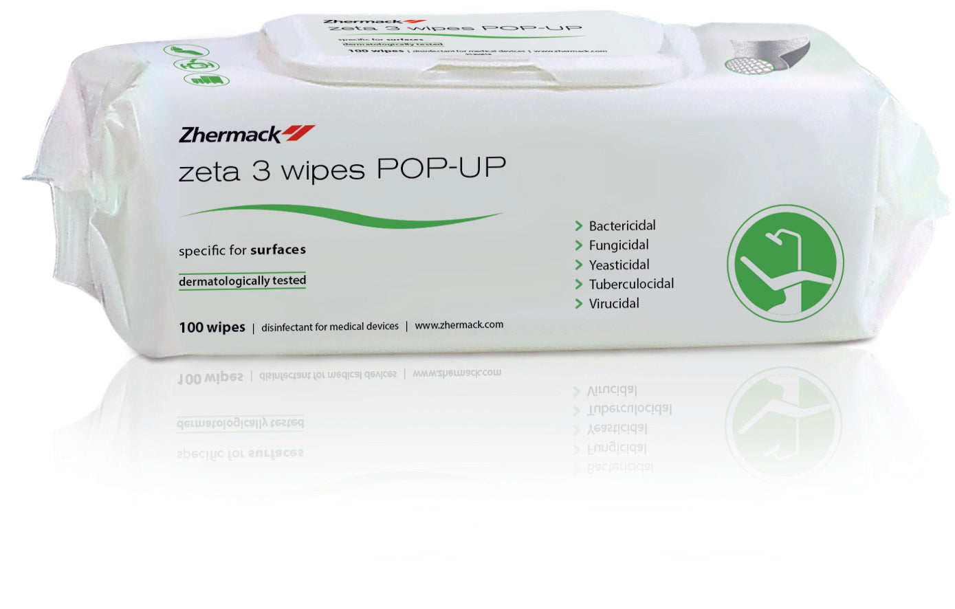 Zeta 3 Wipes POP-UP - Large Wipes Impregnated with Reduced Alcohol