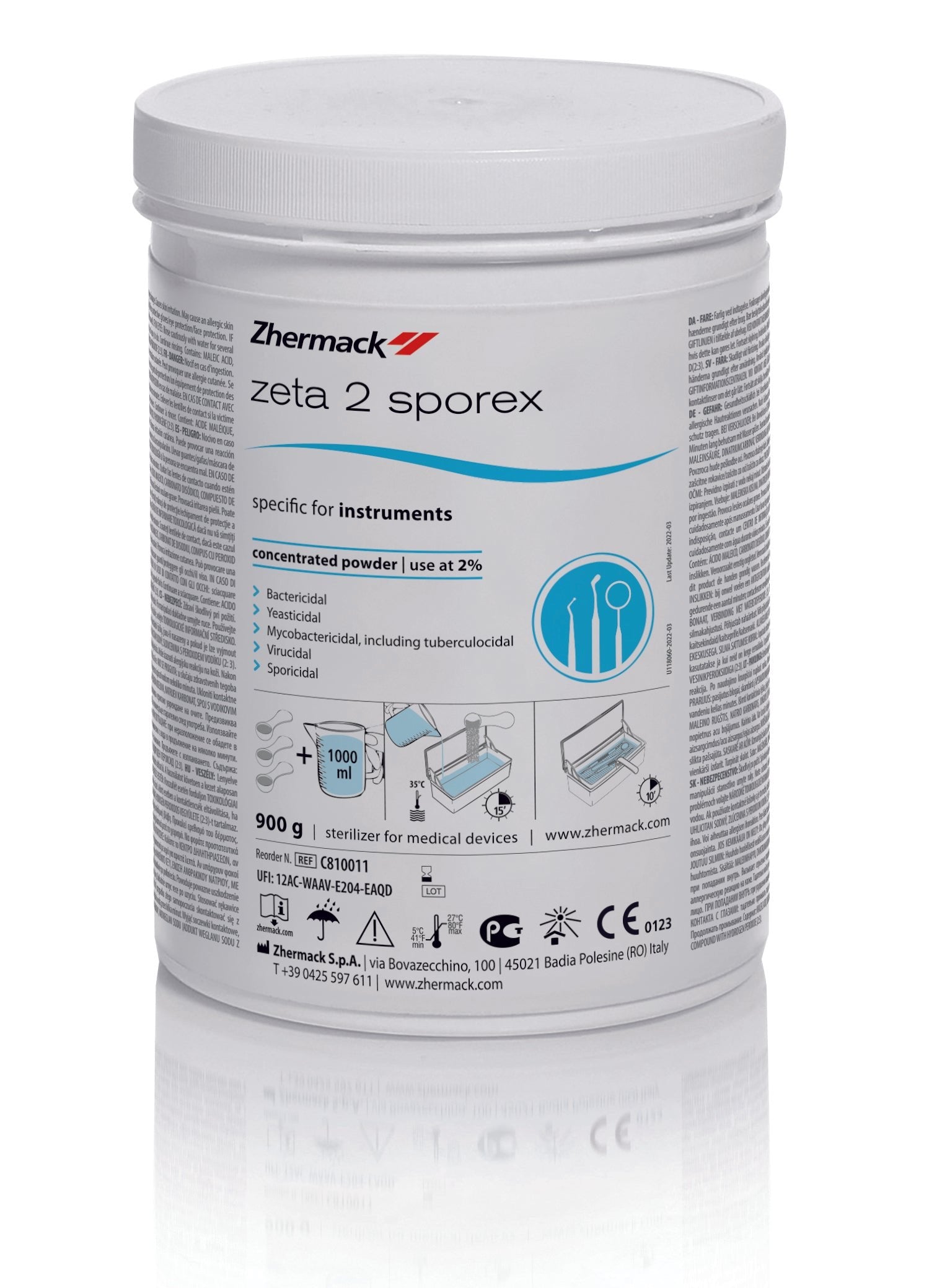 Zeta 2 Sporex - Chemical Sterilizer Powder